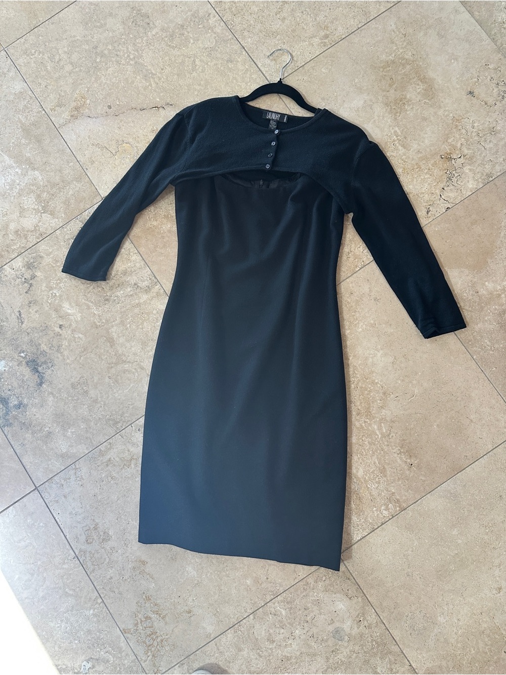 Classic Black Sheath Dress with Bolero top